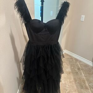 Fashion Nova Dress- worn once- black- new